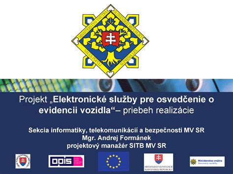 Elektronické služby MV SR .